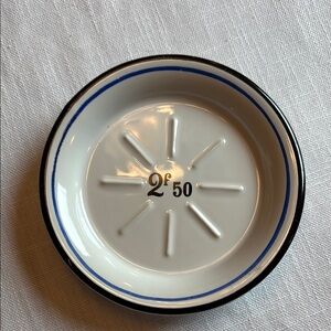 Classic White and Black Ceramic Dish